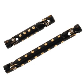 RZXYLRC - 2 ejes de transmisión de juntas universales de latón negro para Axial SCX24 AXI00005 1/24 RC Crawler coche nuevas piezas de actualización