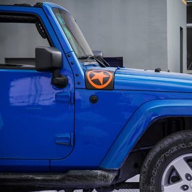 JeCar Cowl Body Armor - Protectores laterales para Jeep Wrangler JK & Unlimited 2007-2017, par (naranja)