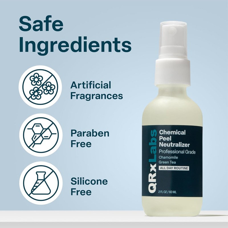 QRxLabs Chemical Peel Neutralizer Spray - Glycolic Acid Peel Neutralizer