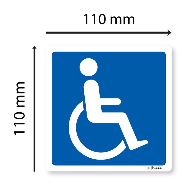 stika.co Blue Badge Disabled Logo Window Sticker - Static Cling