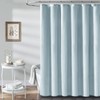 BTTN 78 Inch Long Shower Curtain - Linen Textured Weighted