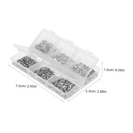 Baluue DIY Nail Art Rhinestones 6-Grid Flatback Gems Set Pencil Glitter Crystals for Nails Jewelry Making for Parties