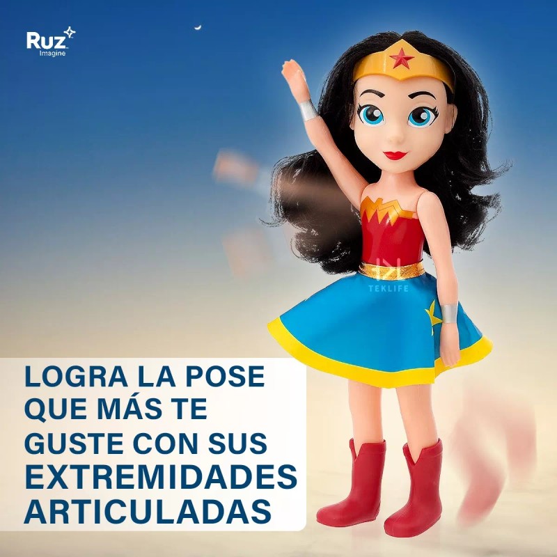 Ruz Muñeca Toddler Super Hero Wonder Woman Dc Coleccionable Ruz