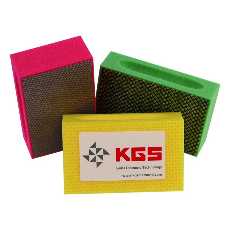 KGS PRO-PAD Diamond Hand Polishing pads (3 Pack, Combination set