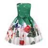 Girls Christmas Dress Fancy Santa Snowman Christmas Tree Festival Dress