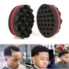 JZK 2 x Double Sided Hair Brush Sponge Afro Hair