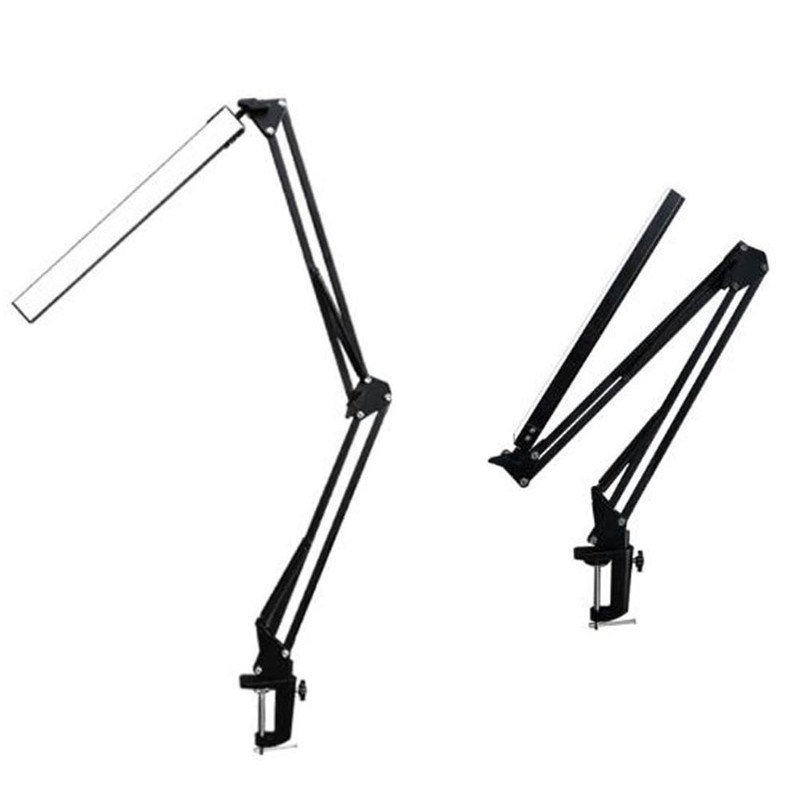 Adjustable LED Desk Lamp Reading Light with Clamp Metal Swing