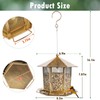 Wild Birds Feeder, Finch Bird Feeder for Outdoors, Metal Hexagonal