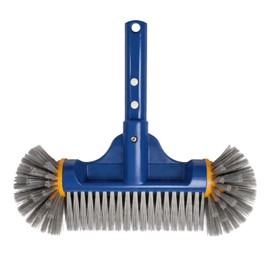 Heavy Duty Pool Brush Head, Premium Nylon Bristles Non-Abrasive Cleaning, Reinforced Aluminum Frame, Ideal for Pool Walls, Steps, Corners, Above Ground & Inground Swimming Pool Cleaning Tools