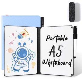 AGM Small White Board Dry Erase, Double Sided Folding Whiteboards with Pen, Mini Portable Dry Erase Board for Study, Meeting, Doodling, Planning