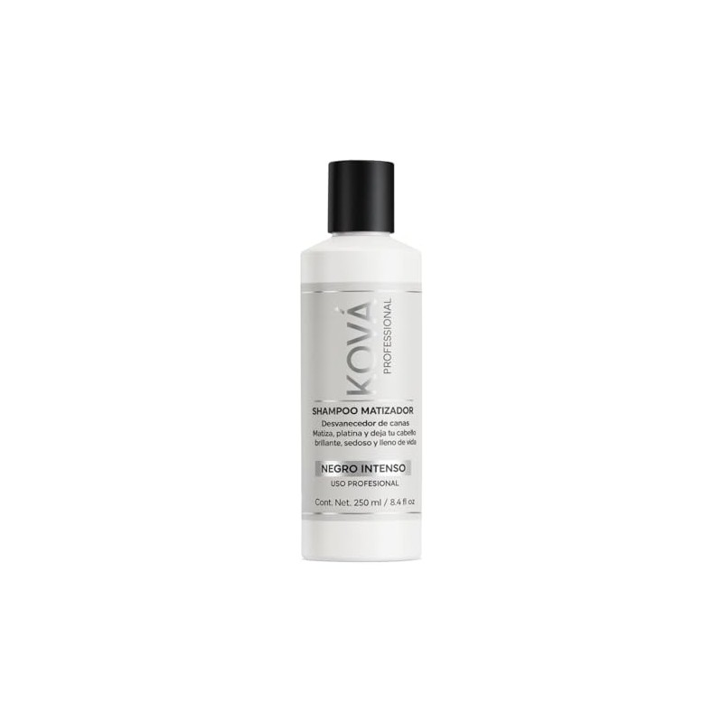 Shampoo Matizador Anticanas | Reduce Canas Gradualmente | Cabello Negro