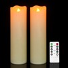 PChero 10" x 3" Flickering Flameless Candles with Remote and