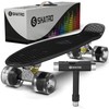 Skatro Mini Cruiser Skateboard. 22x6inch Retro Style Plastic Board Comes
