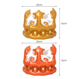 HDGSAFD Pack of 2 Inflatable Crown Headbands, Funny King Crowns, Creative Birthday Crown Hats, Inflatable Headgear with Performance Relations, Prom Birthday Decoration Props