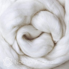 Ultra Soft Angora Bunny Fiber for Spinning, Blending, Felting, Dyeing & Fiber Arts. Natural Undyed Combed Top