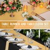 Tudomro 12 Pcs Black and Gold Disposable Plastic Tablecloths and