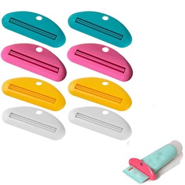 Armastuse 8 Stück Zahnpastatube Quetschspender für Zahnpasta Schuhcreme Haarfärbemittel Handcreme(4 Farben)