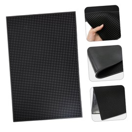 IWOWHERO 1pc Non-Slip Barber Mat for Hairdressing Tools Pu Skid Pad for Hair Clippers Accessories Heat Resistant Storage Cushion Black Practical Organizer for Salons and Home Use