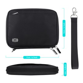 WALNEW Passport Holder Family for 4, RFID Blocking Travel Wallet Women Men, Lightweight Zipper Document Organizer Pouch Bag Credit Cards Case Cover for Travelling, Black