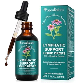Lymphatic Drainage Drops,21-in-1 Herbal Formula for Liposomal Lymphatic Support & Immune System Detox Supplement–60ML for Daily Lymph Cleanse & Immunity