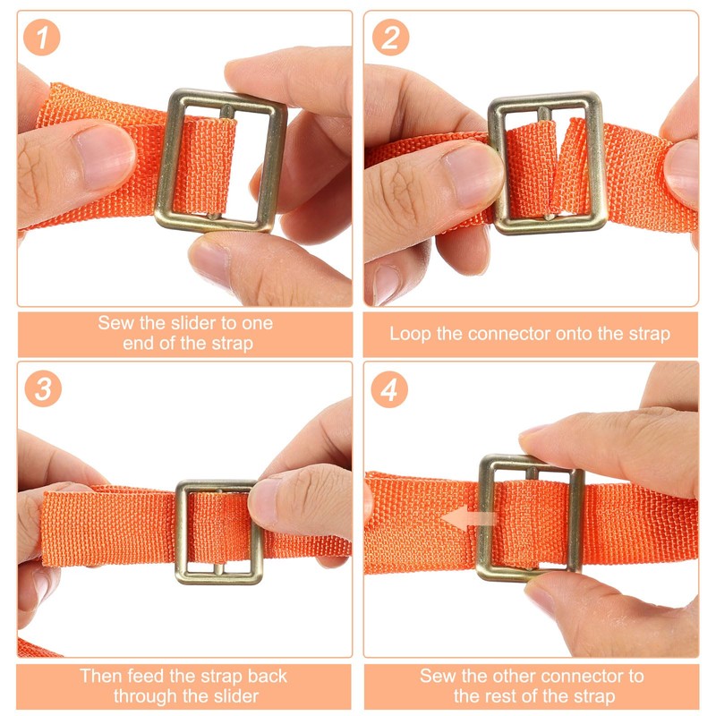 sourcing map Slide Buckle, 8Pcs 2" - Zinc Alloy Slider