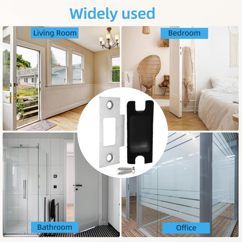 Modurio Door Strike Plate - 10 Pack Stainless Internal Door