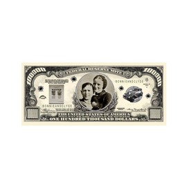 American Art Classics Bonnie & Clyde $100,000.00 Bill - Comes in Currency Bill Protector - Great Gift for Fans of Bonnie and Clyde