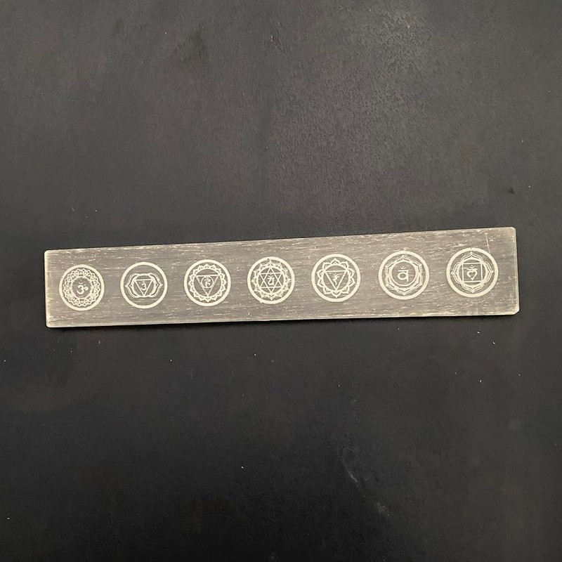 VIE Selenite Charging Plate, Design 01, 15x3cm