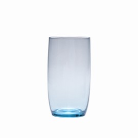 Fortesas Glass Gala Collection Iced Beverage/Cocktail Glass 19 Ounce, Aquamarine Blue, (Set of 6)
