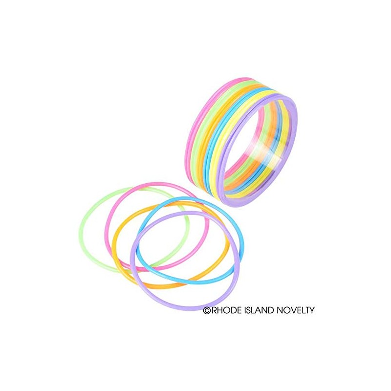 Rhode Island Novelty Neon Jelly Bracelets - Assorted Colors (2-Pack