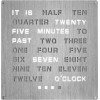 Tech Tools Light Up Aluminum Word Clock - Large 12"