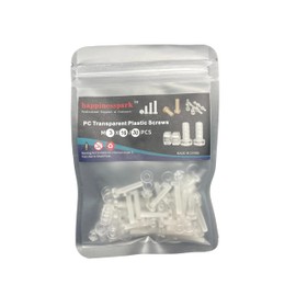 PC(Polycarbonate) Plastic Transparent Metric Hex Head Screws with Nuts and Washers Assortments Sets M3X16/30SETS