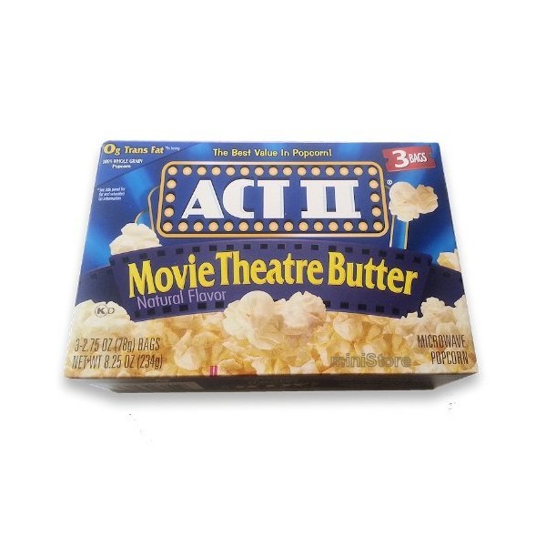 Microwave Popcorn Act II Movie Theatre Butter 8.25 oz