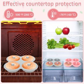 4 Molde de Silicona para Hornear Rosquillas, Molde para Donas Horneadas de 6 Cavidades, Molde Antiadherente para Hornear Magdalenas, Molde para Hornear Panque, moldes para Pasteles, Bagels