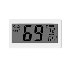 Digital Thermometer Indoor Hygrometer Room Temperature Monitor Humidity Gauge with Big Screen Stand Wall Hanging House Kitchen Magnet Greenhouse Car