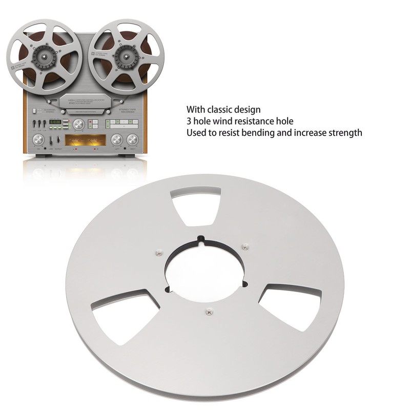 1/4 10 Inch Empty Tape Reel Aluminum Alloy Reel Tape