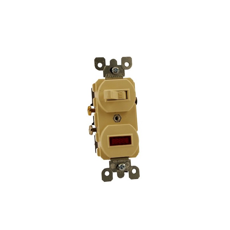 Leviton 15 Amp, 120 Volt, Duplex Style Single-Pole, Neon Pilot