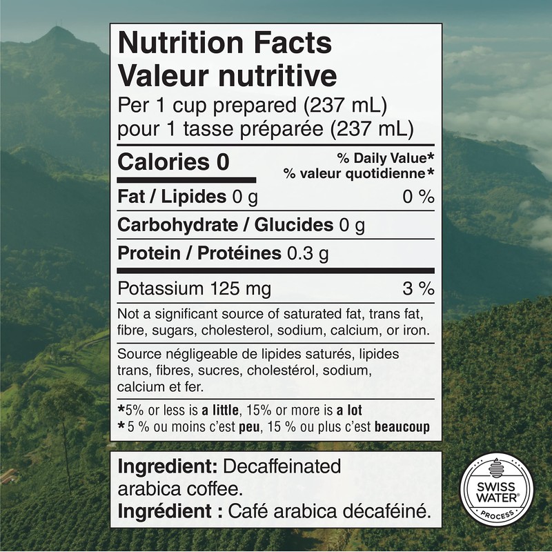 McCafe Premium Dark Roast Decaf Ground Coffee, 640g, Can Be