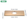M METERXITY Faucet Deck Plate, 6 Inch Square 304 Stainless