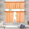 MIULEE Fall Half Window Sheer Curtains Rod Pocket Semitranslucent Voile