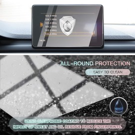 CDEFG A4 B9 A5 Q5 Auto Navigation Glas Schutzfolie 9H Kratzfest Anti-Fingerprint GPS Transparent Displayschutzfolie (7 Zoll)
