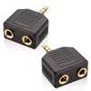3.5mm Headphone Y Splitter (Pack of 2)| 1 Male to