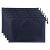 Bailinks A4 Size File Bags with Zipper,5PCS Black File Folders
