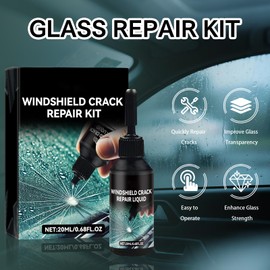 Gubuyi Stone Chip Repair Kit Windscreen, Glass Repair Fluid, Windshield Repair Kit, Universal Car Glass Repair Kit, for Repair Scratches, Holes and Star-Shaped Cracks