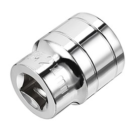 sourcing map 1/2-Inch Drive 24mm 6-Point Shallow Socket, Metric, Cr-V