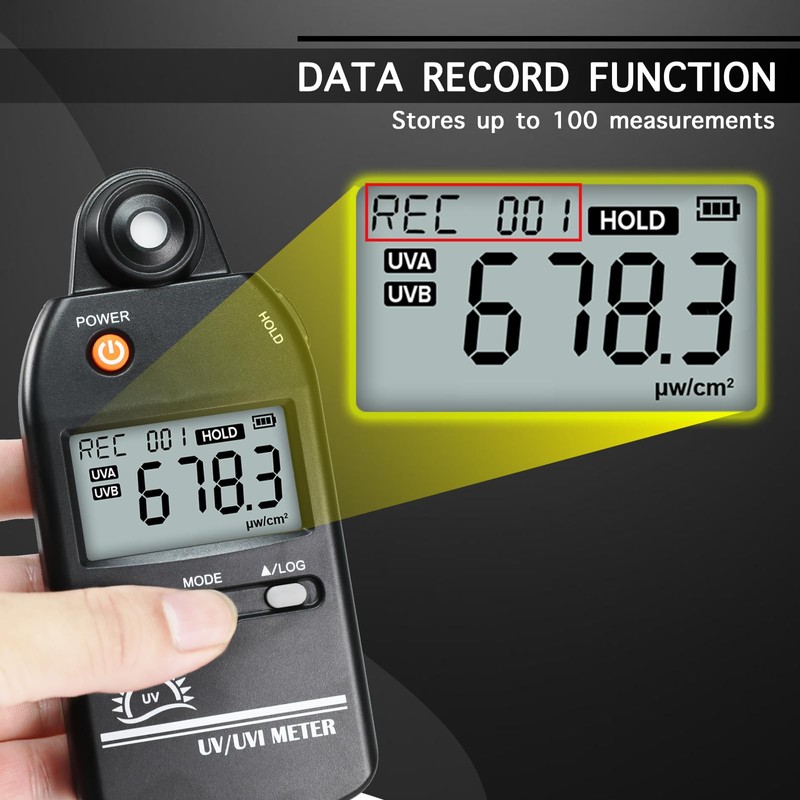 UV Meter Digital UVB Meter, 280-400 nm UV Index Meter