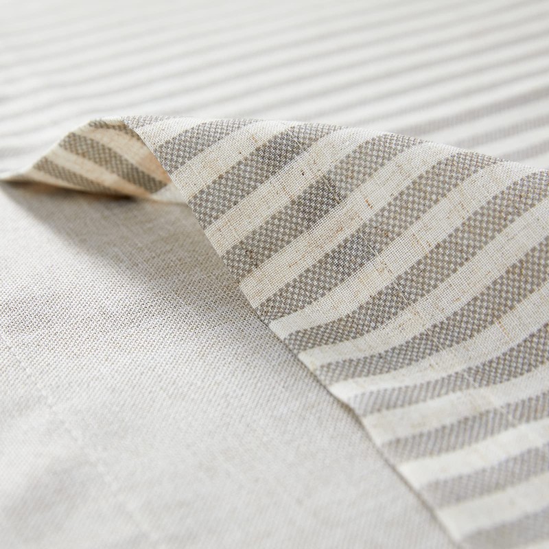 jinchan Linen Valance Curtain Striped Valance for Windows 18 Inch