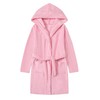 Umeyda Boys Girls Hooded Bathrobe Soft Towel Robe Kids Terry