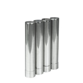 FIREHIKING Stove Pipe Stainless Steel Flue Extension 4 Sections of Straight Chimney 2.36" (6 cm) x 12.6" (32cm)