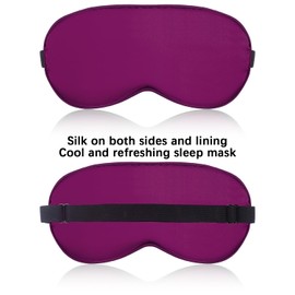 Hochoek Silk Sleep Mask for Women Man, Thicken Eye Mask for Sleeping, Breathable Eye Covers for Sleeping, Solft Eyesahde, Reduces Puffy Gifts Blindfold